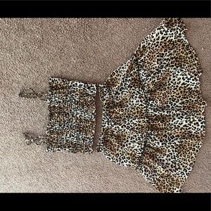 Cheetah skirt set